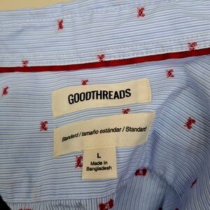 Goodthreads Crab Blue Pin Striped Shirt